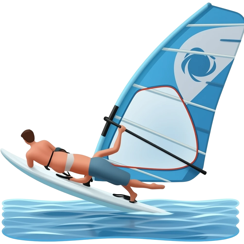 sport wingfoil planche qui vole au dessus de l'eau emoji