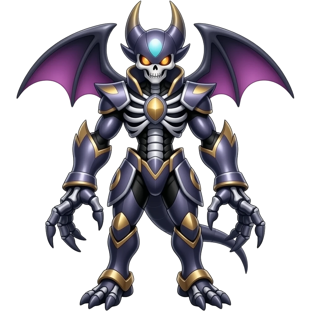 Shiny Badass Spectral Dusky Spooky Skull-faced Skeletal Cool Hot Stylish Handsome Alien-Salandit-Darkrai-Genesect-Monster-Fakémon-fusion (full body) emoji