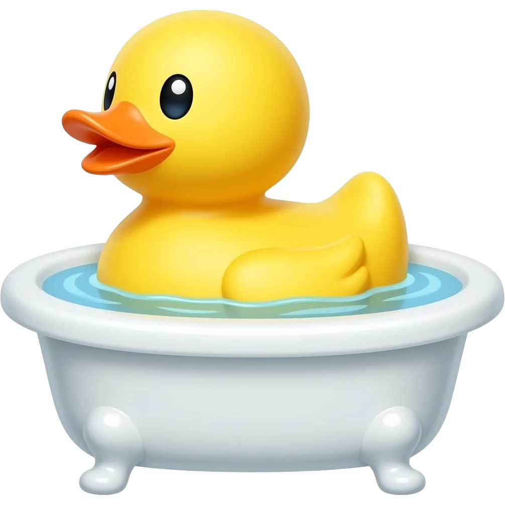 rubber duck in bath tab emoji