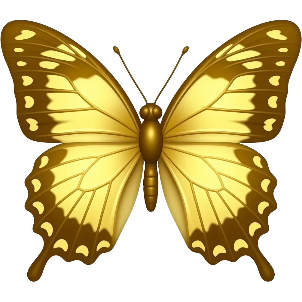gold butterfly emoji
