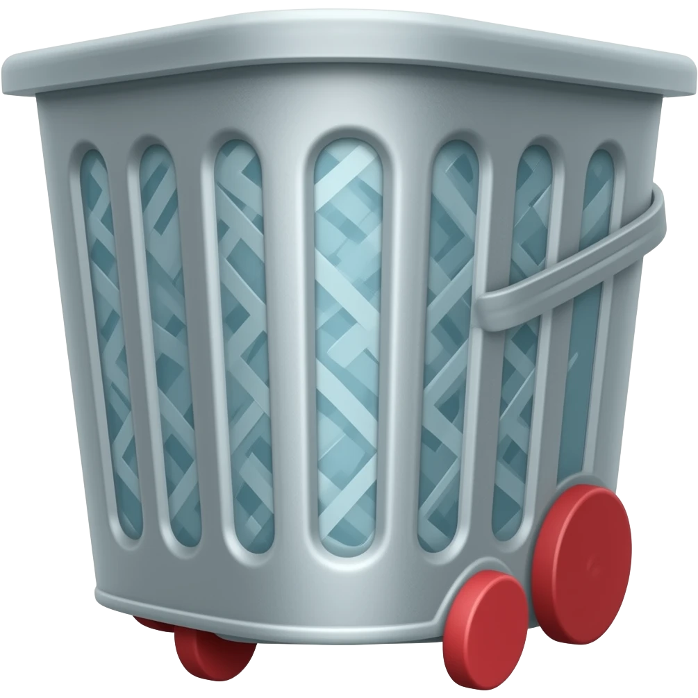 drag bin with red wheels emoji