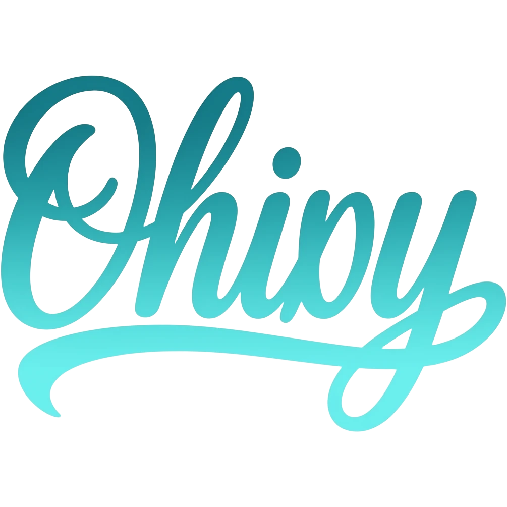The word 'Offline' in cursive fancy writing that's glowing blue green OMBRE with no background emoji