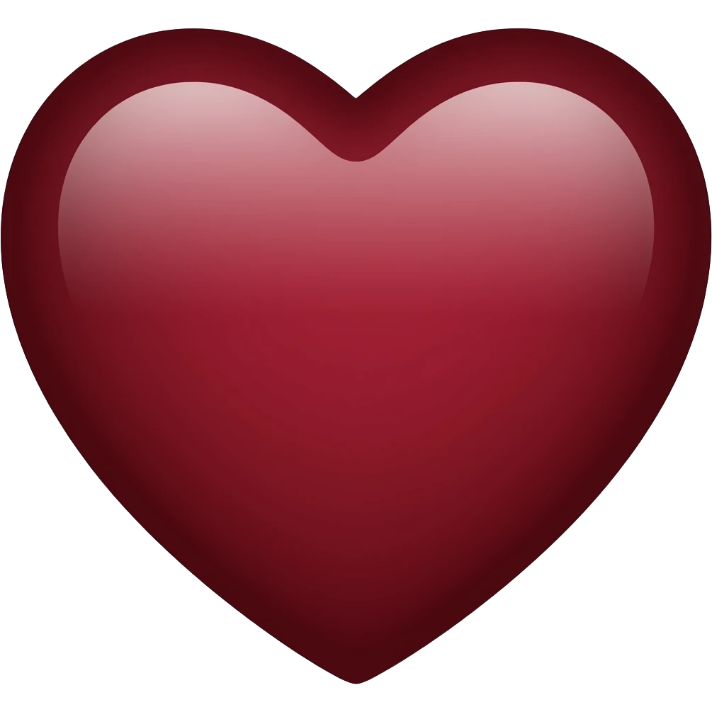 Corazón color vino tinto emoji