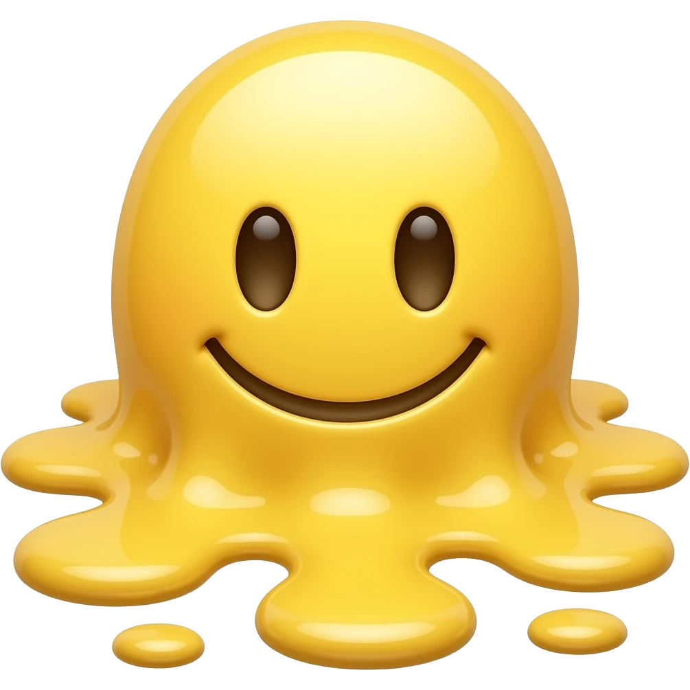 smiley face melting emoji