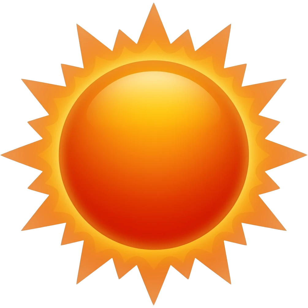 Red sun emoji