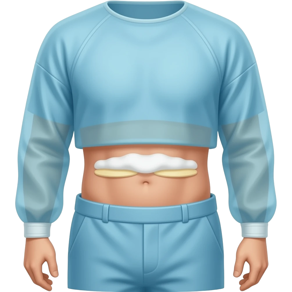 surgical field shaving stomach by patien emoji