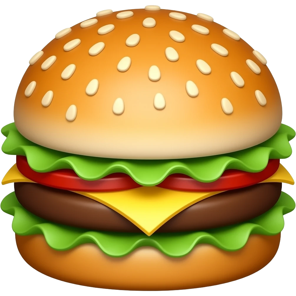 Hamburger with full body emoji