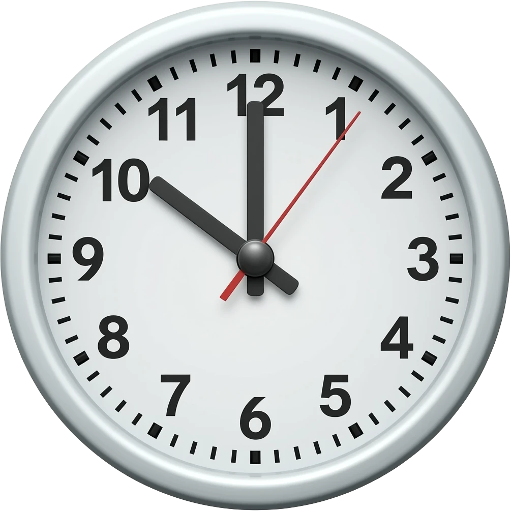 PM 3 clock emoji
