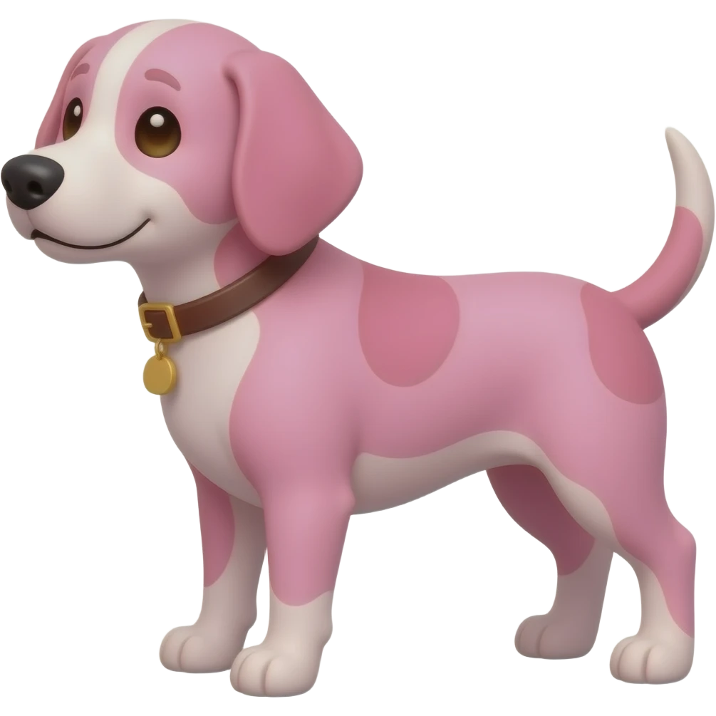 Pink dog emoji
