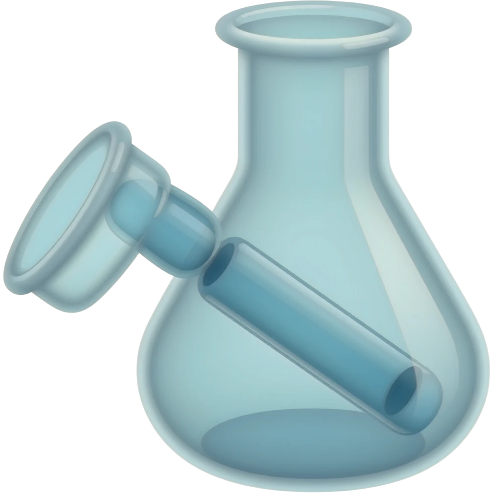 beaker bong with bowl piece ios emoji emoji