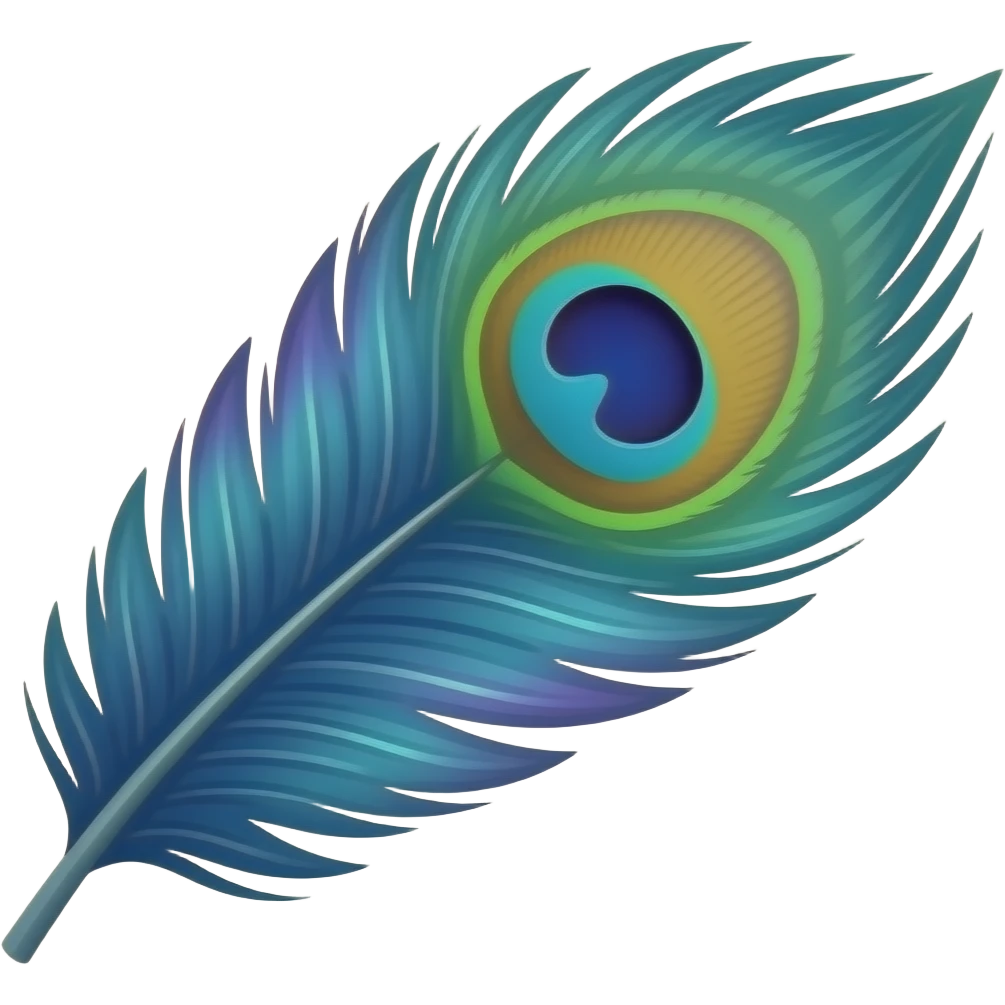Peacock feather emoji