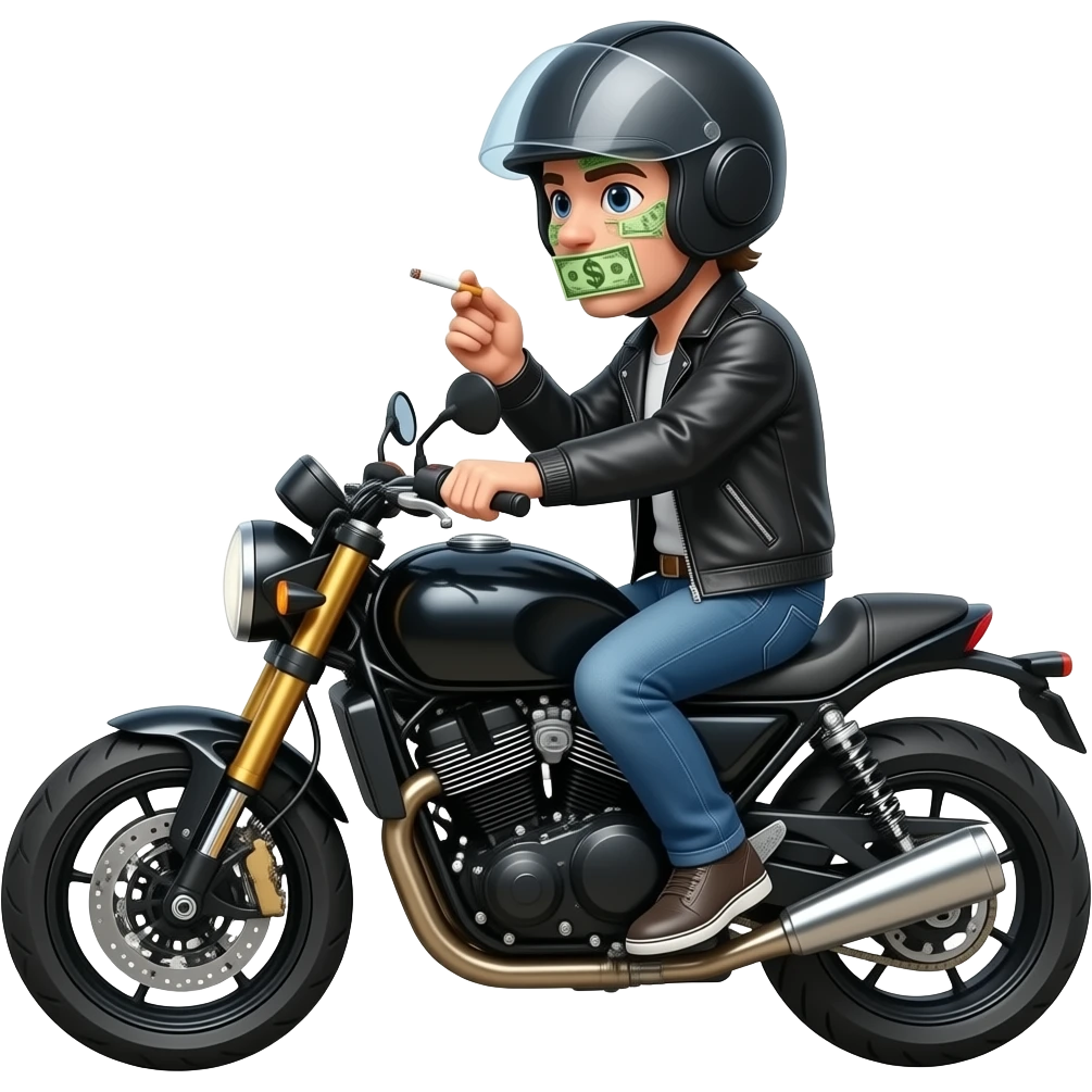 💸🤑🏍️🚬 emoji