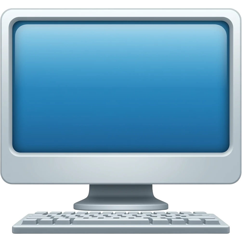 Blue computer emoji