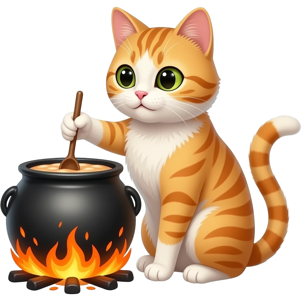 cat stirring cauldron emoji
