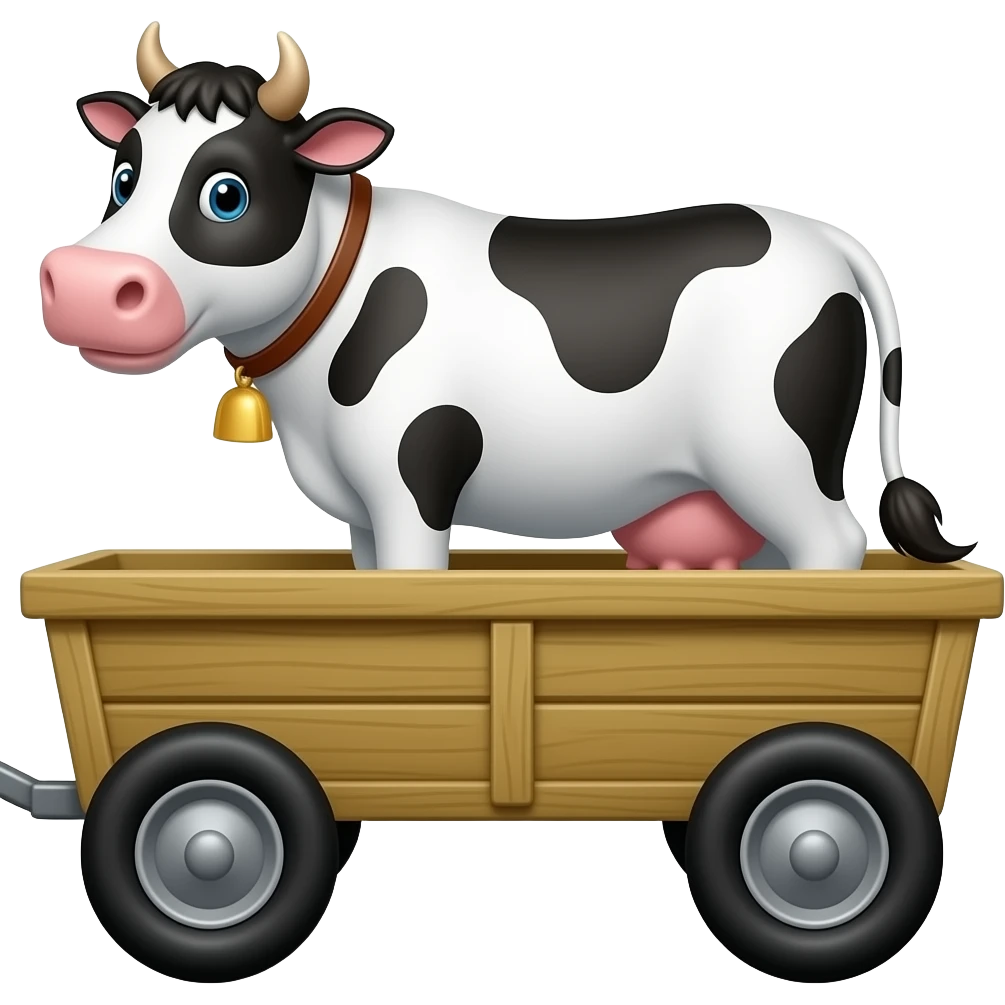 Cow cart emoji