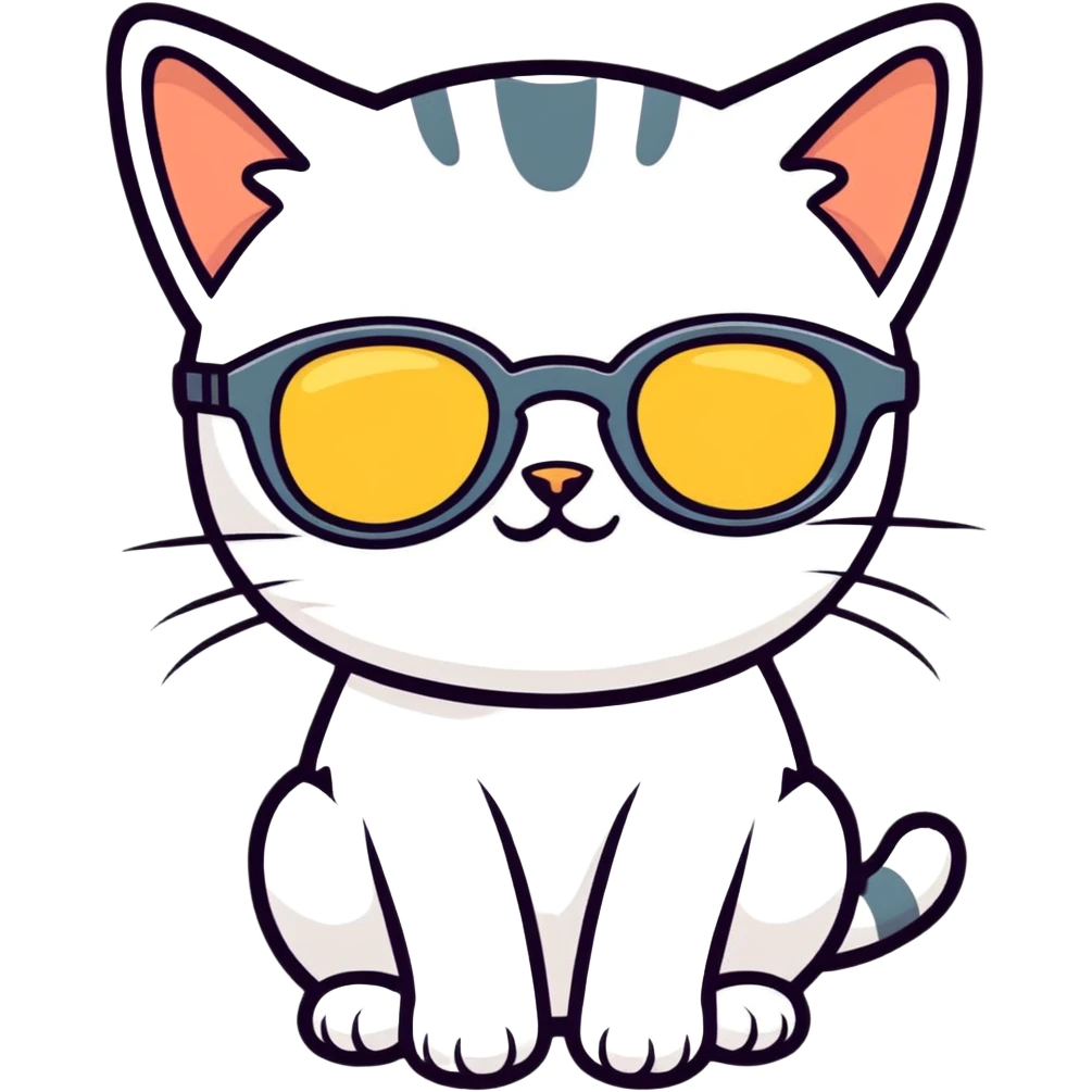 Cat with sunglasses emoji