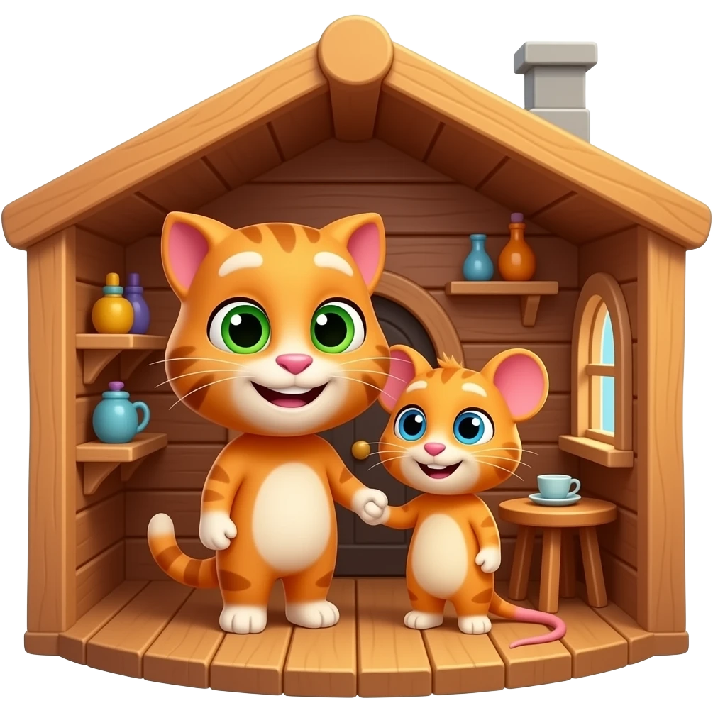Talking Tom and mouse craw like mouse clubhouse emoji