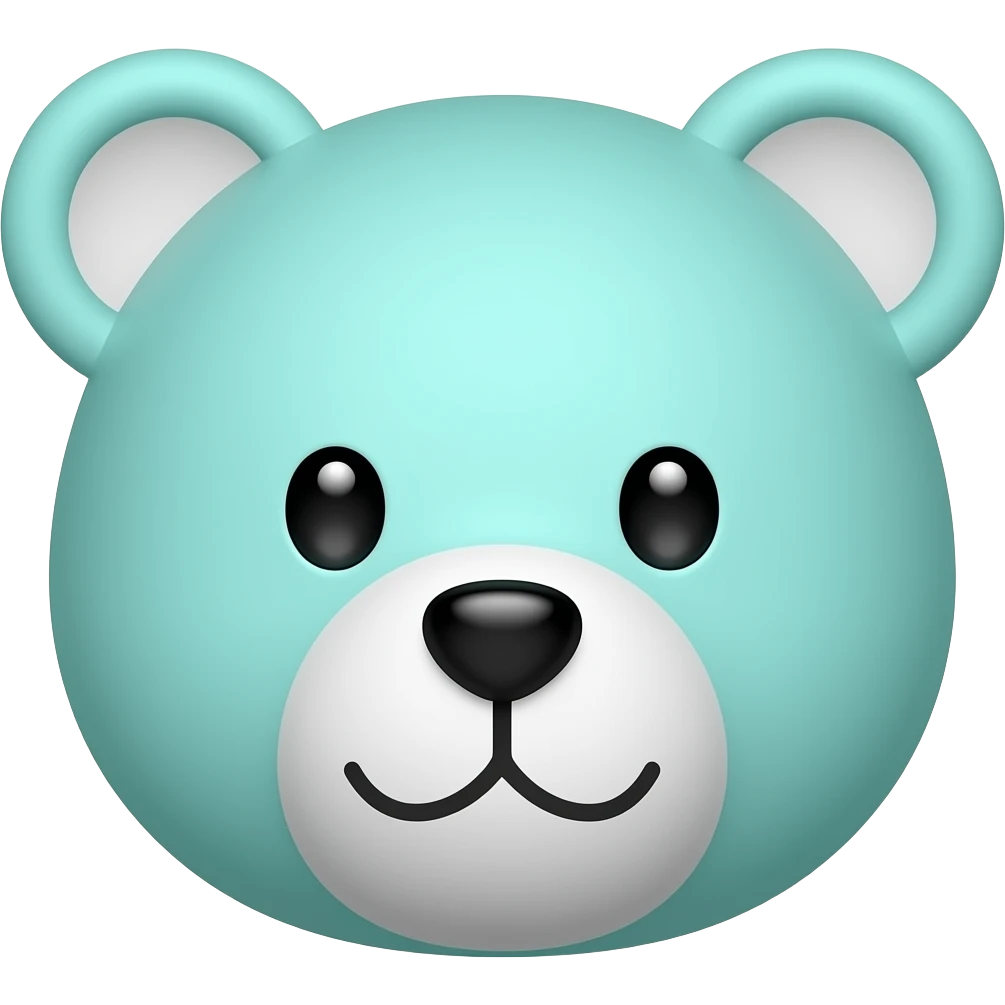 Mint teddy buggy front view emoji