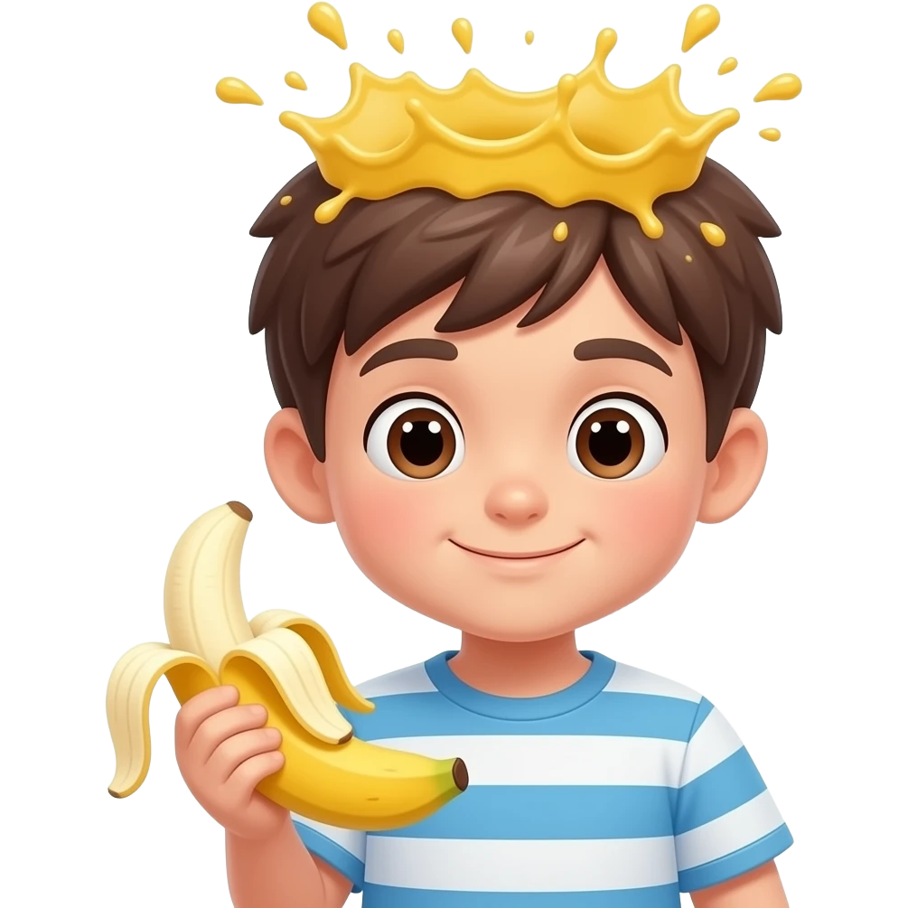 Писающий мальчикбанан , брызги, добавь брызги в верхней части emoji