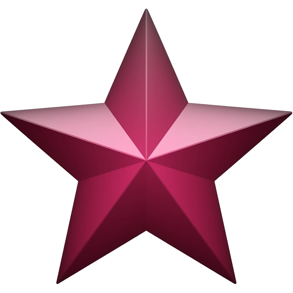 A burgundy star as well emoji