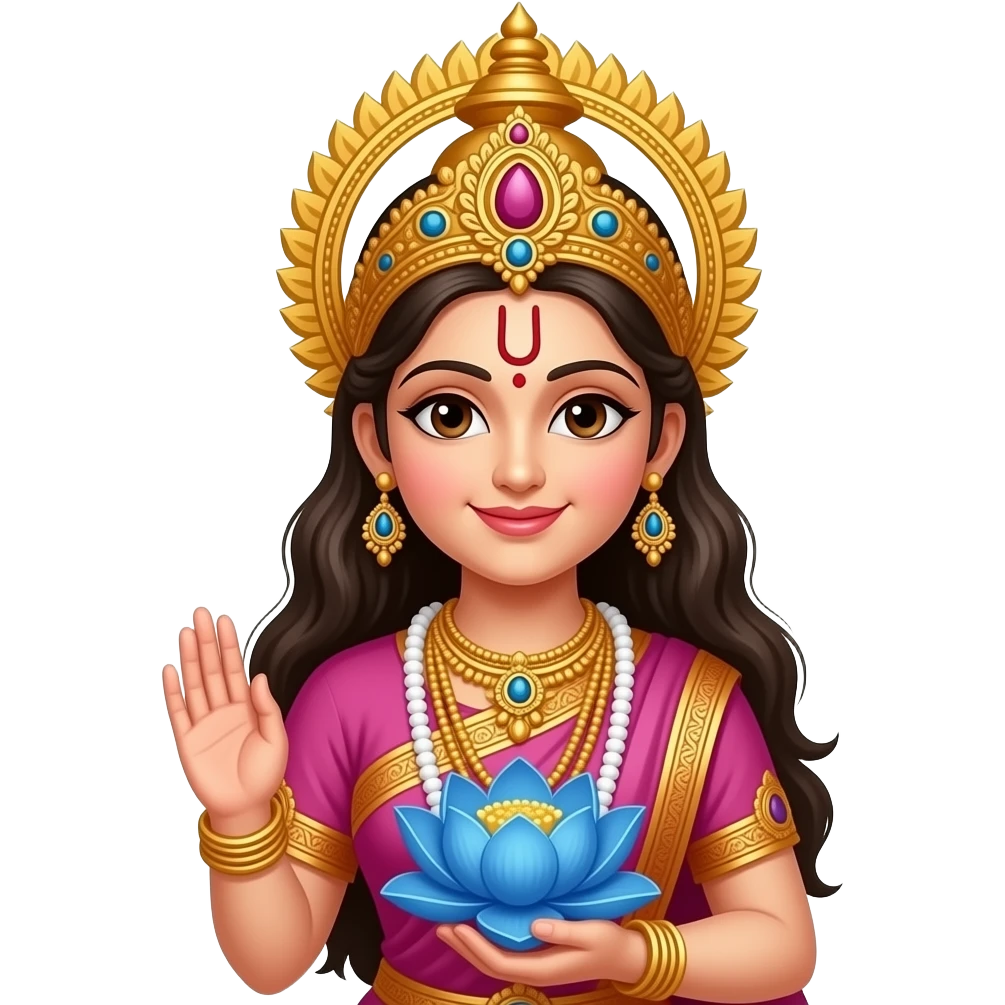 Radha rani blue lotus emoji
