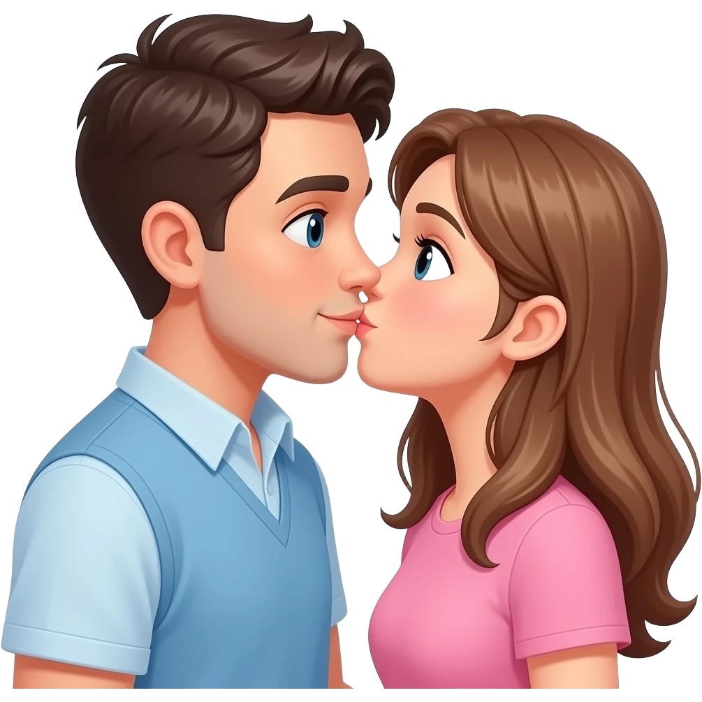 bf and gf kissing emoji
