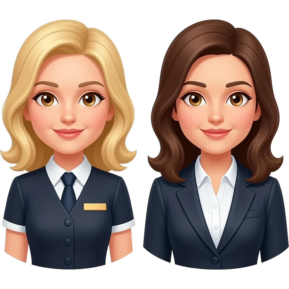 PA blonde woman and lawyer brunette white woman emoji