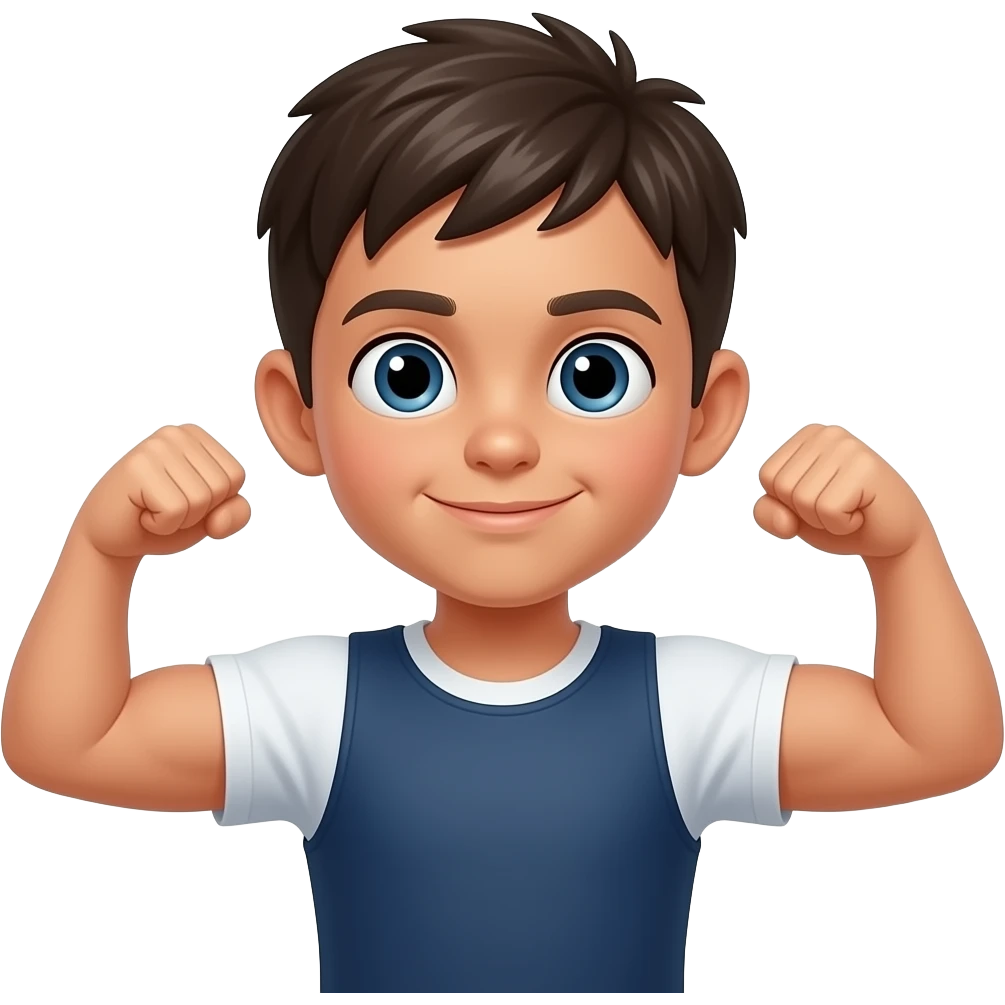 make a strong mean buff kid emoji