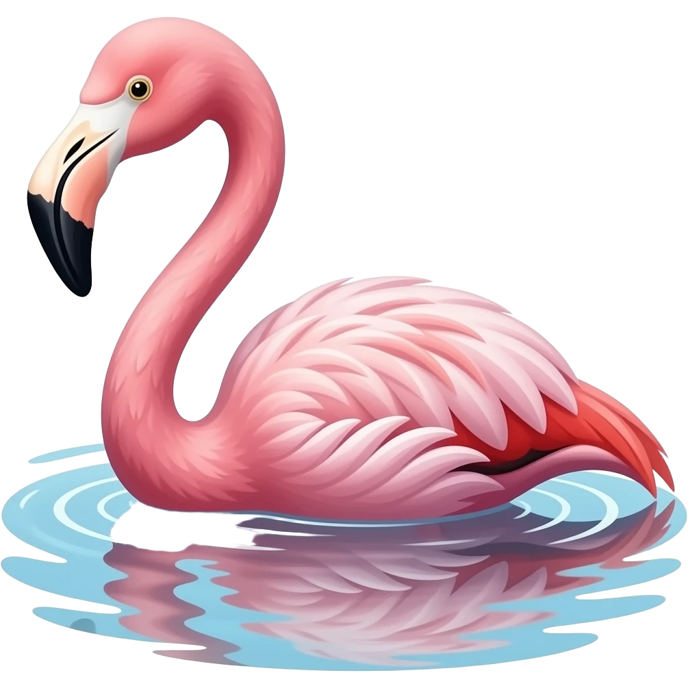 flamingo floats emoji
