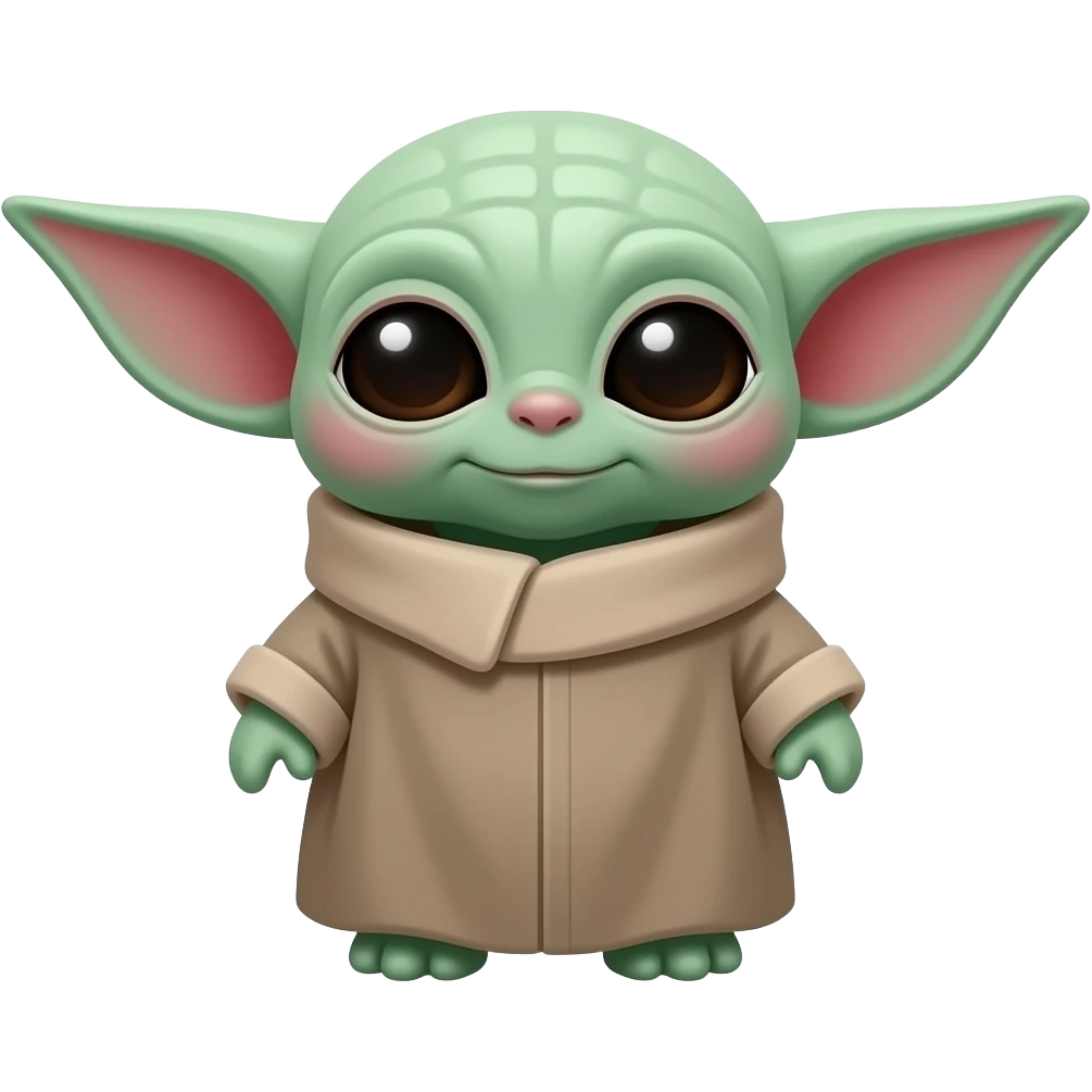 baby yoda gray emoji