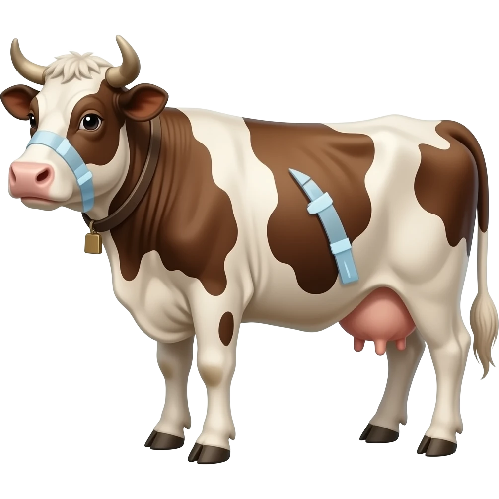 injured cow emoji
