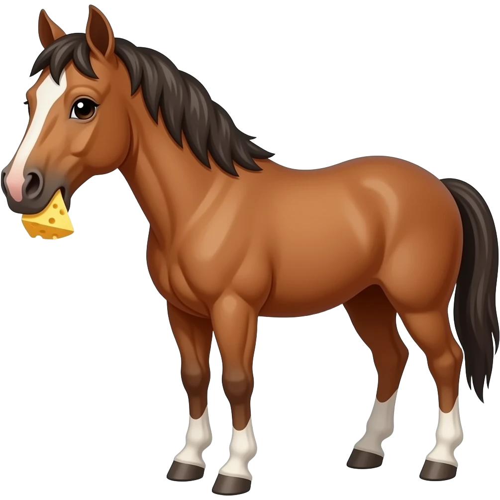 Cheese the horse emoji