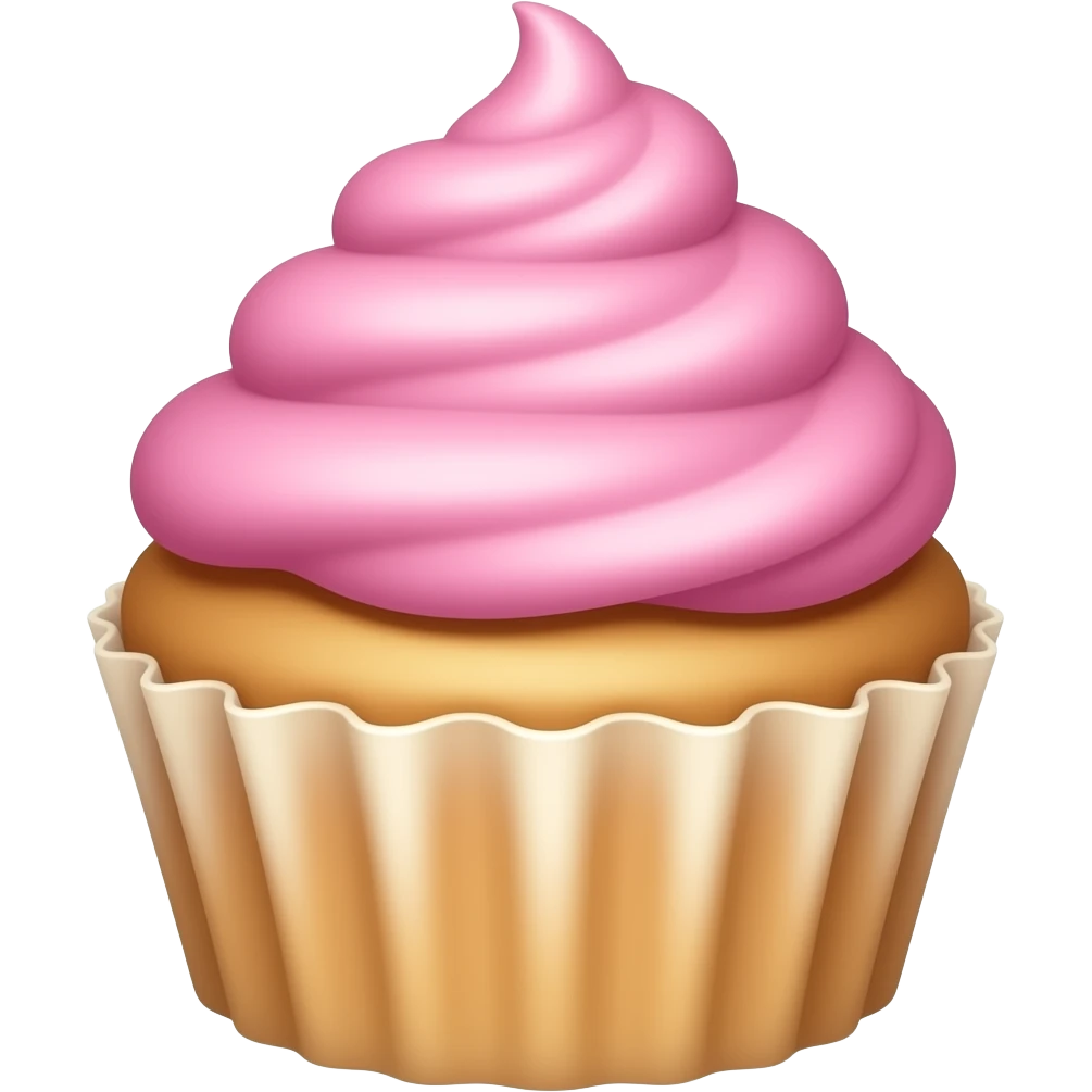 Cupcake with pink icing emoji