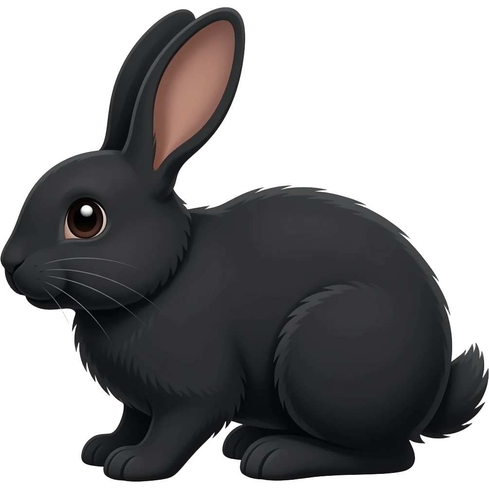 Black rabbit emoji