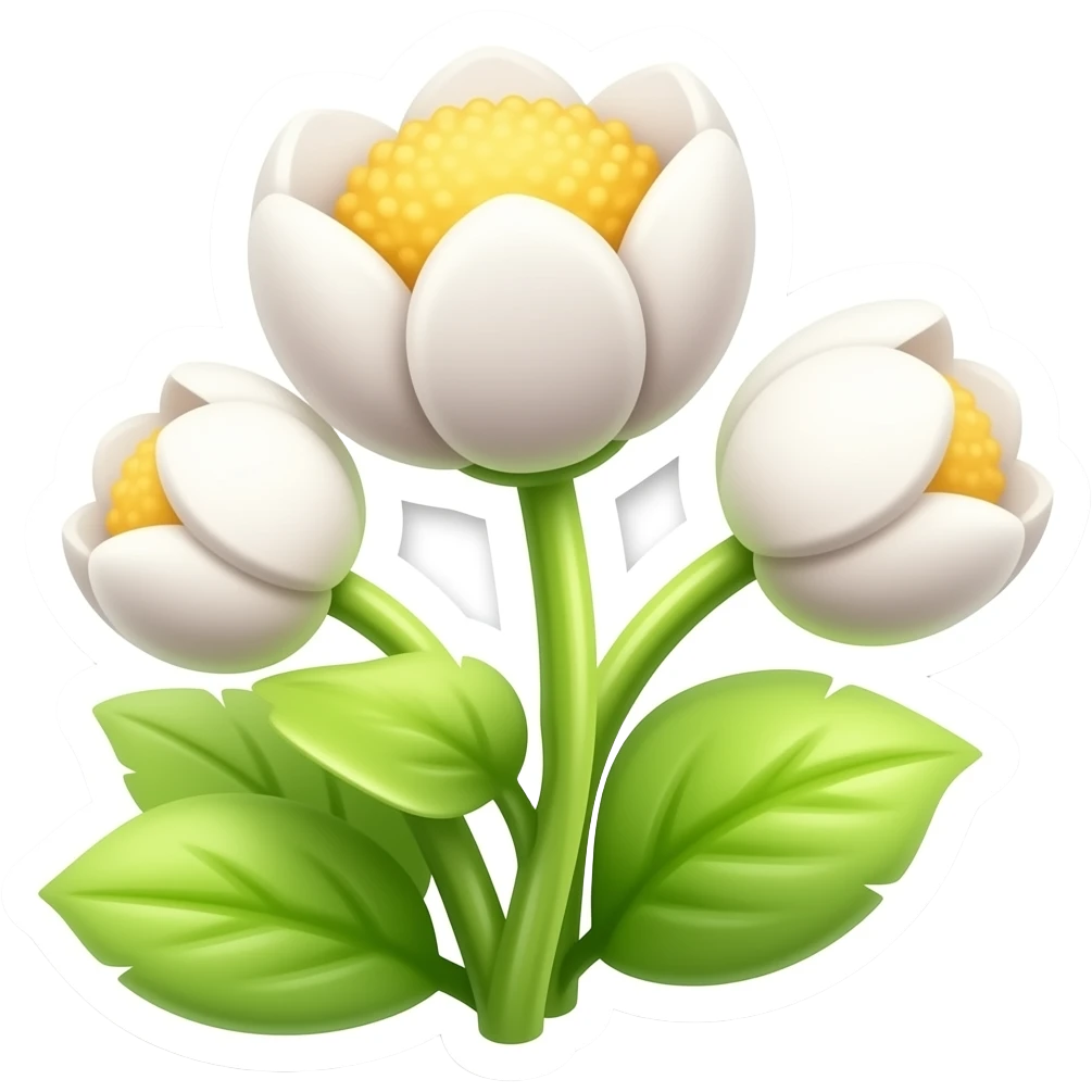 Give small flowers sticker don't make it look ai emoji