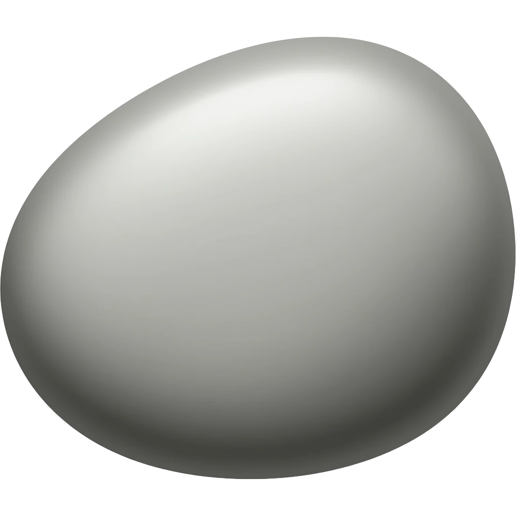 basic smooth grey river stone emoji