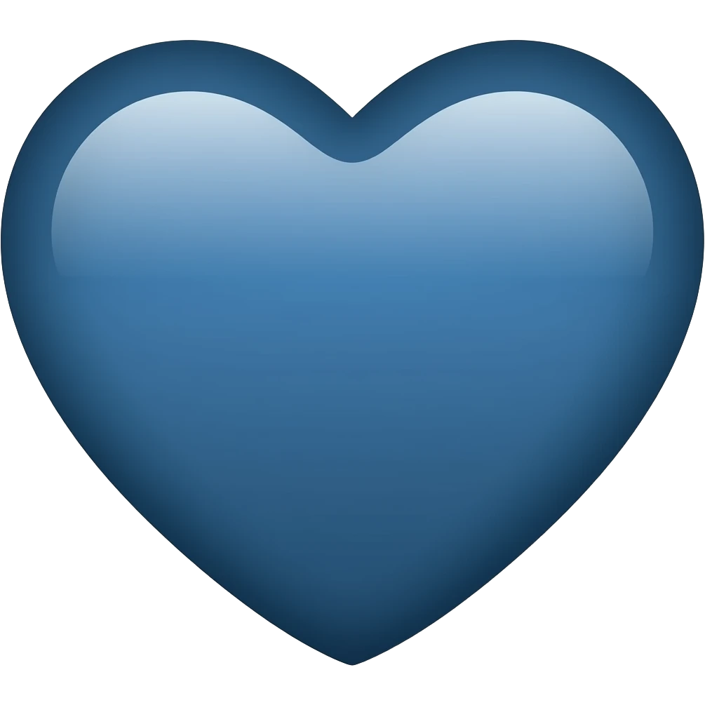 💙 in darker nevy blue color emoji