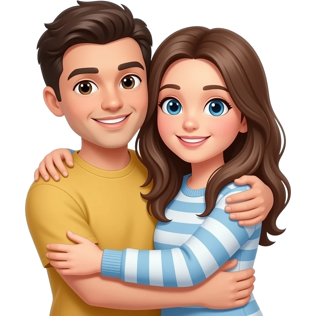 обнимашки двух друзей emoji