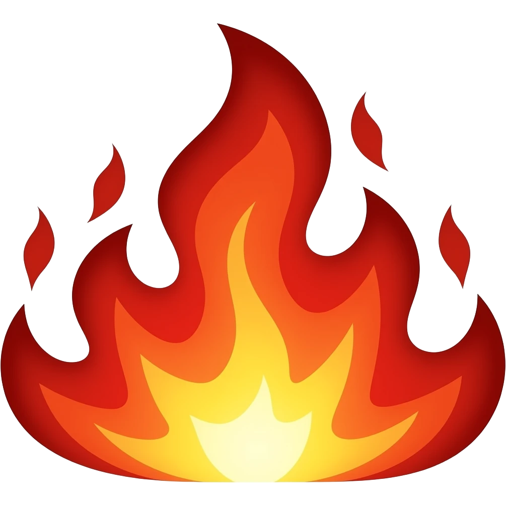 Wicked red flames emoji