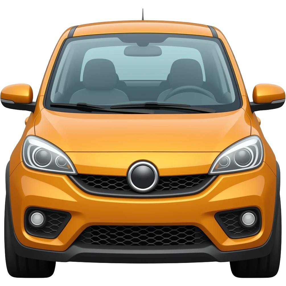 Orange and black new car emoji