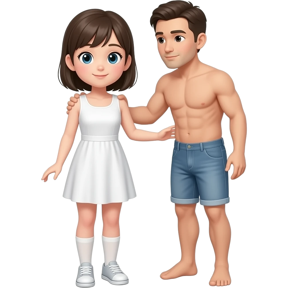 男は小さくなり、下着姿の女の子に捕まる emoji