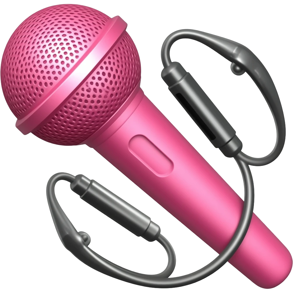 pink microphone emoji