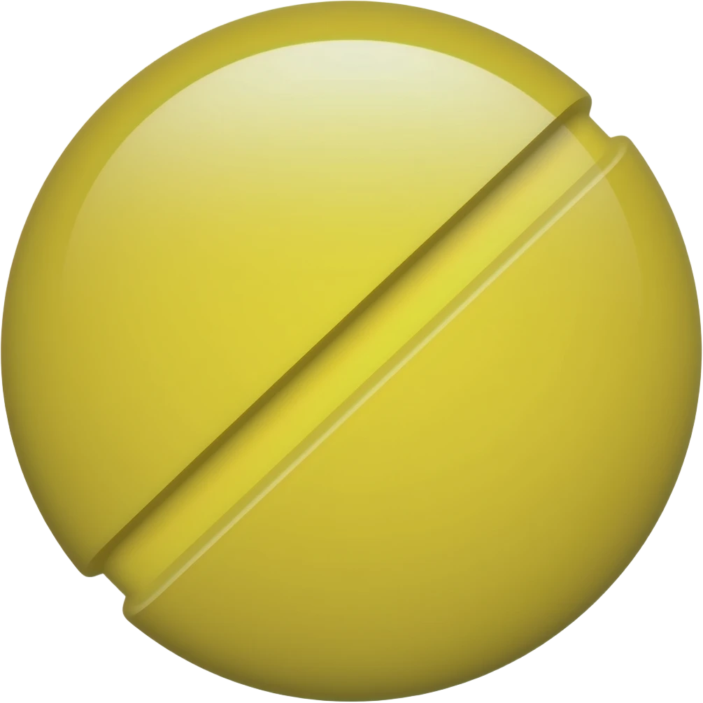 yellow round pill emoji