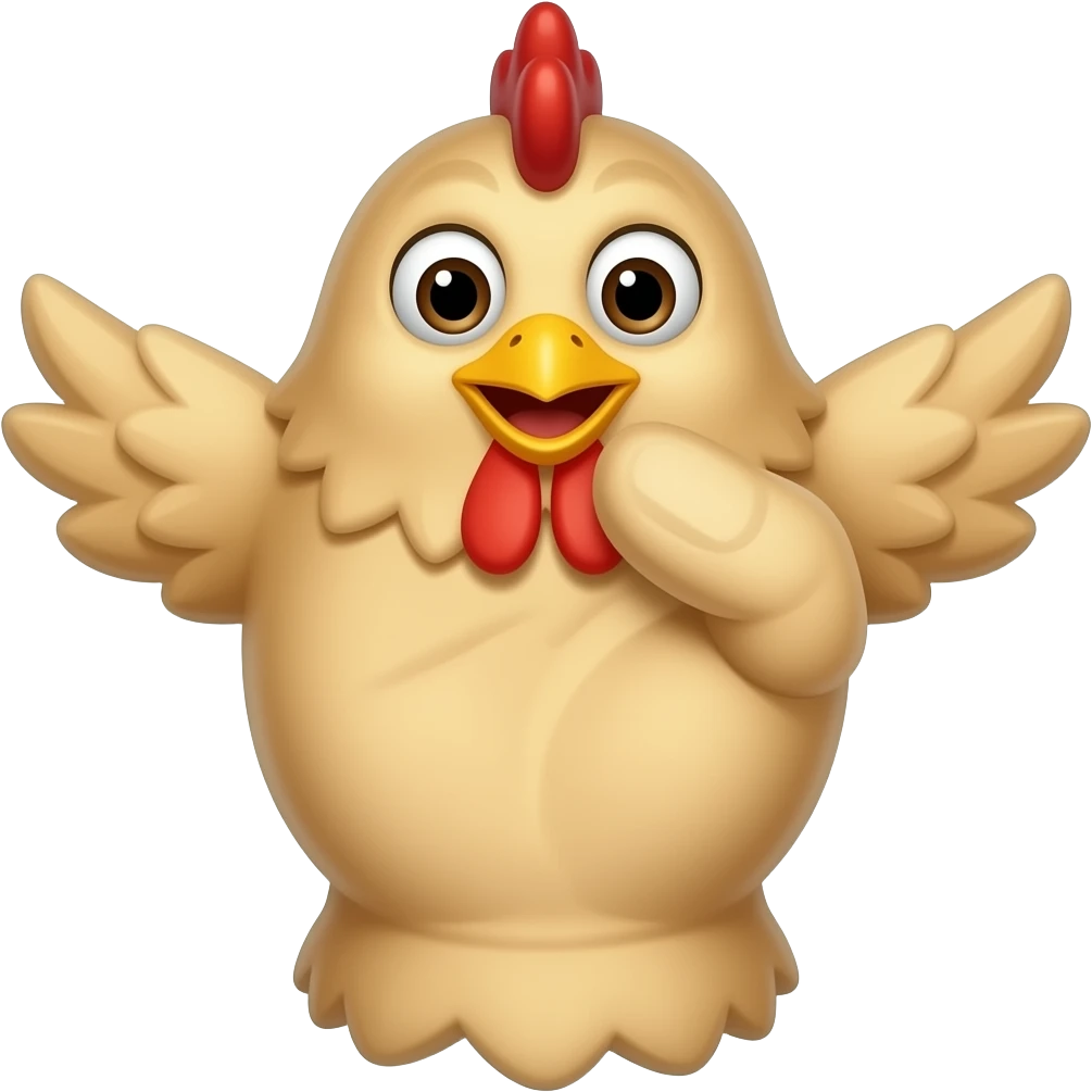 chicken hand puppet emoji