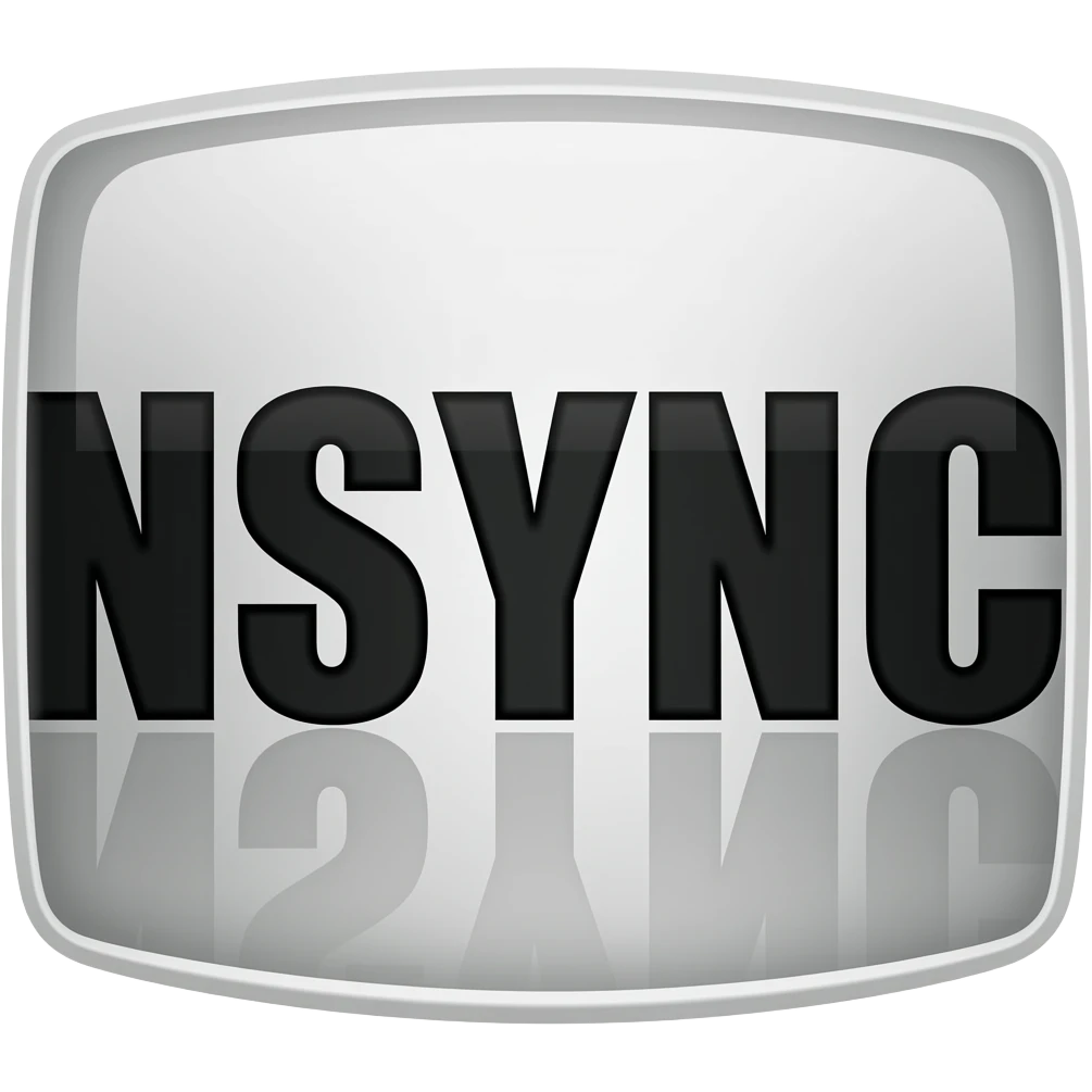 a big black sign with NSYNC written on it emoji