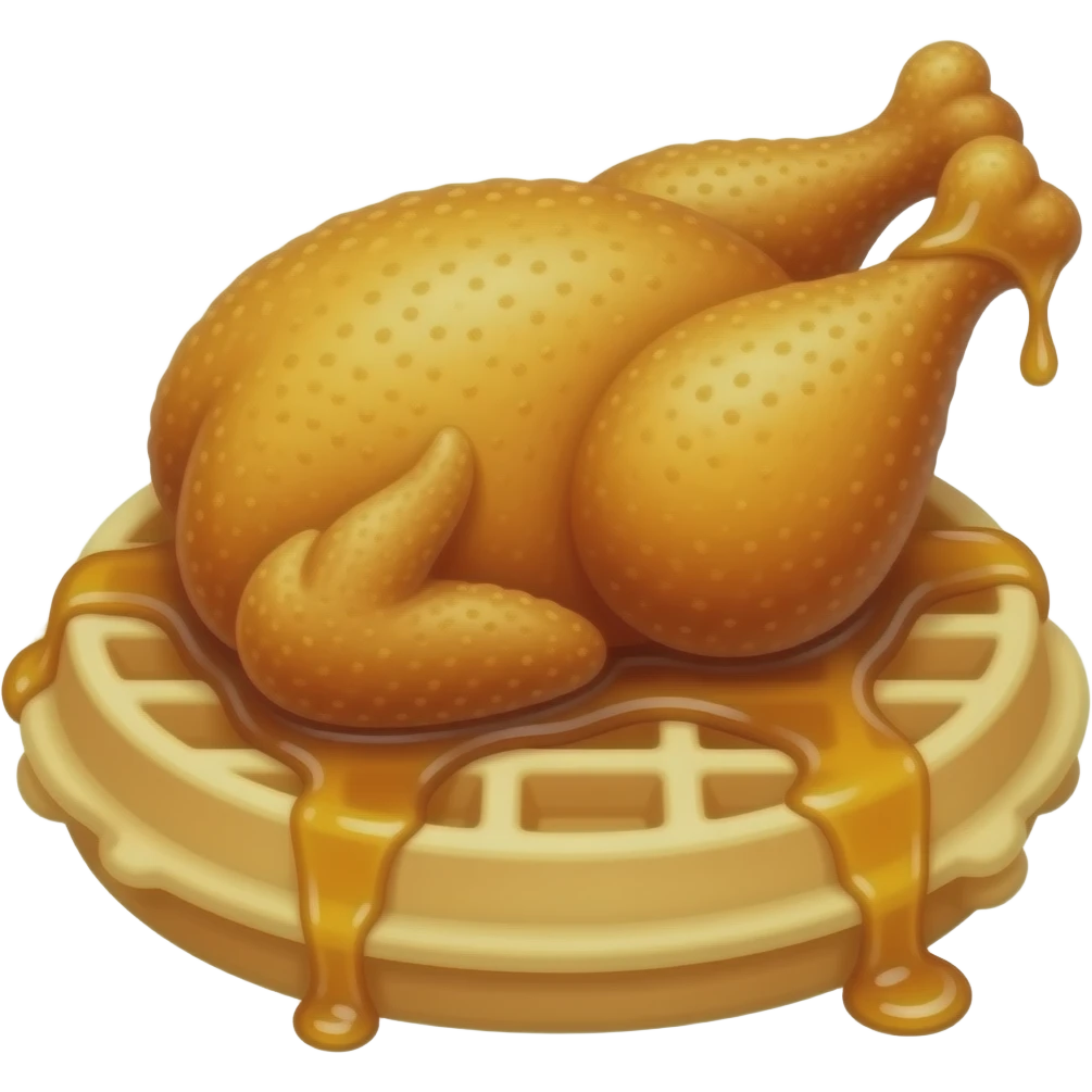 Chicken and waffles emoji