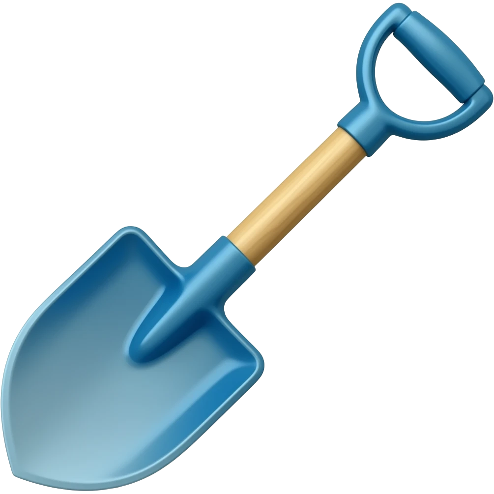 digging shovel blue emoji