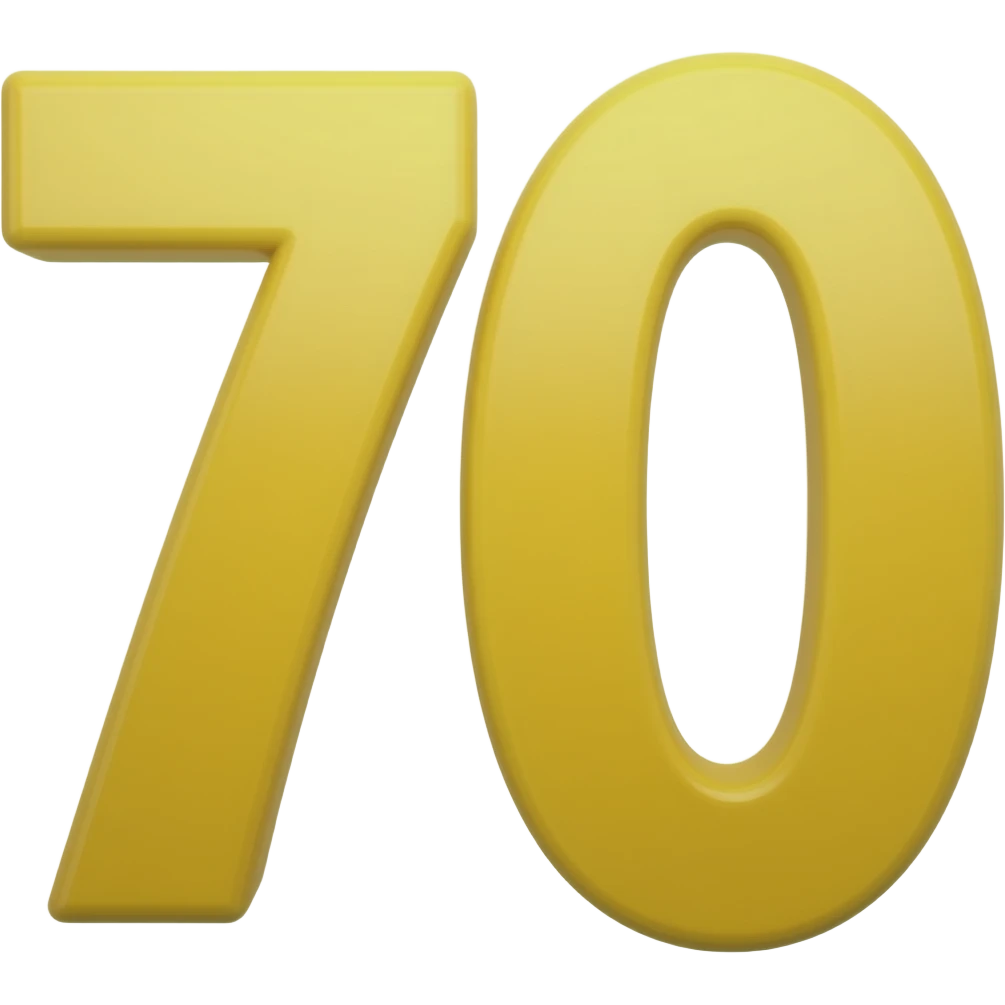 70 amarillo emoji