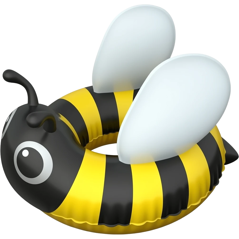 inflatable bee pool float ring emoji