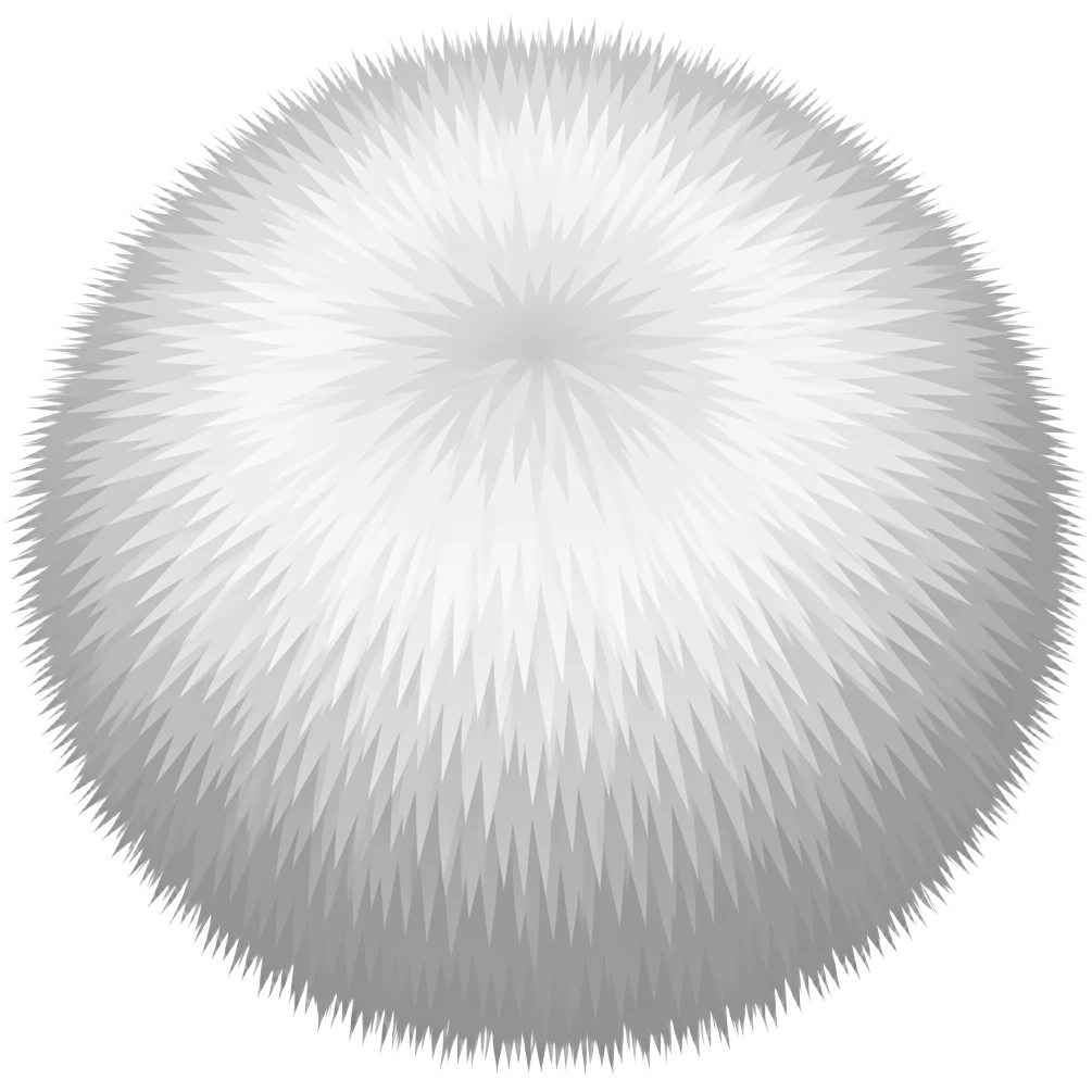 A white circle with fur emoji